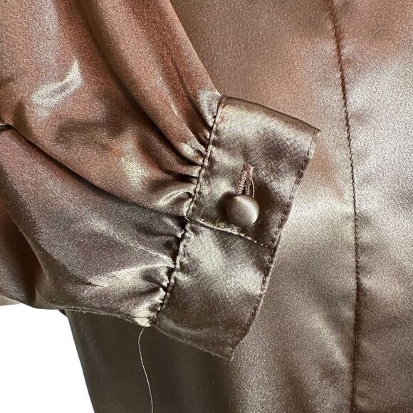 Vintage Justine Todd Long Sleeve Button Down Blouse Size 8 - Picture 5 of 10